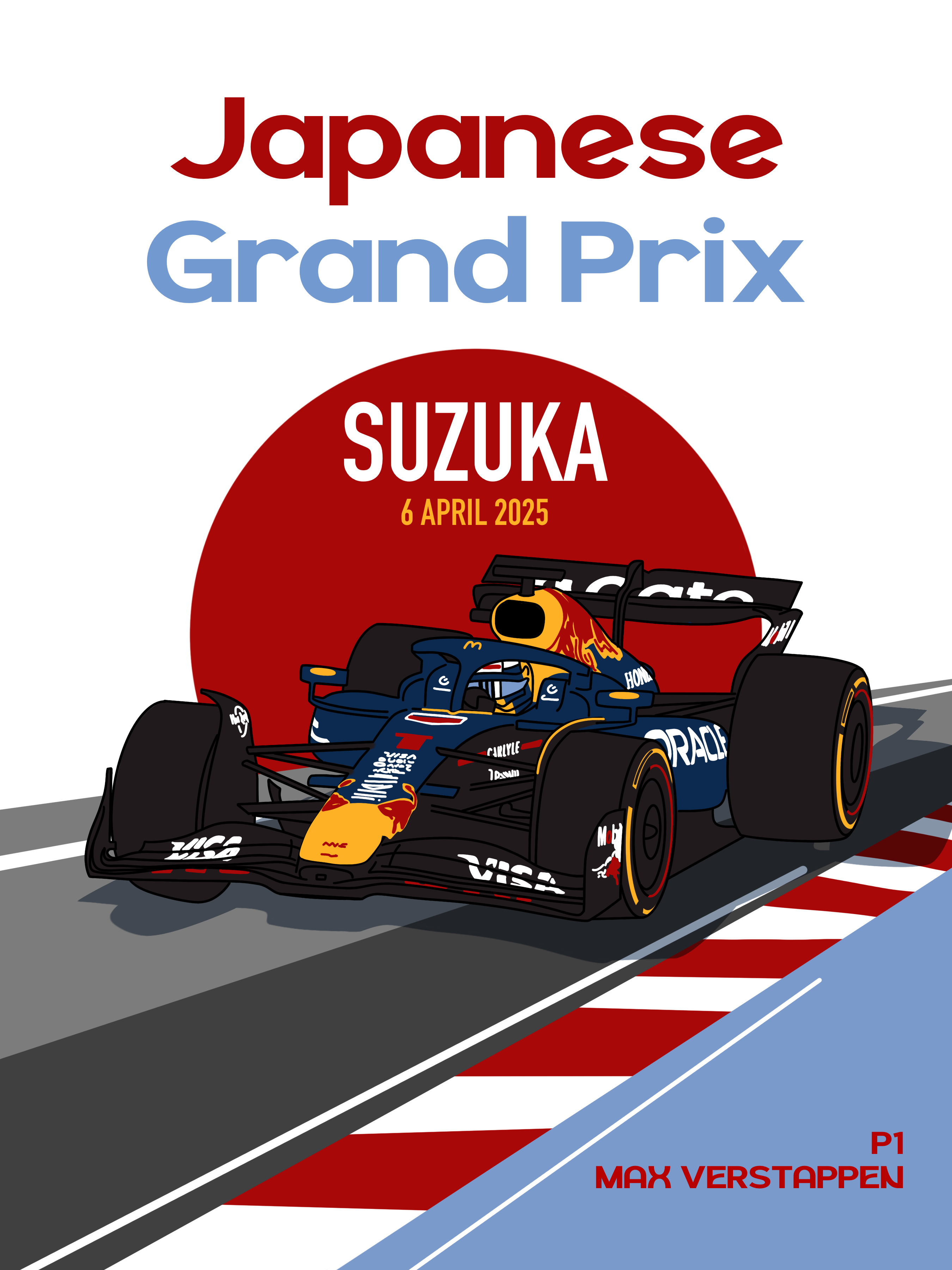 Japanese Grand Prix poster | Buy the Suzuka Print on INPRNT | BoxBoxd