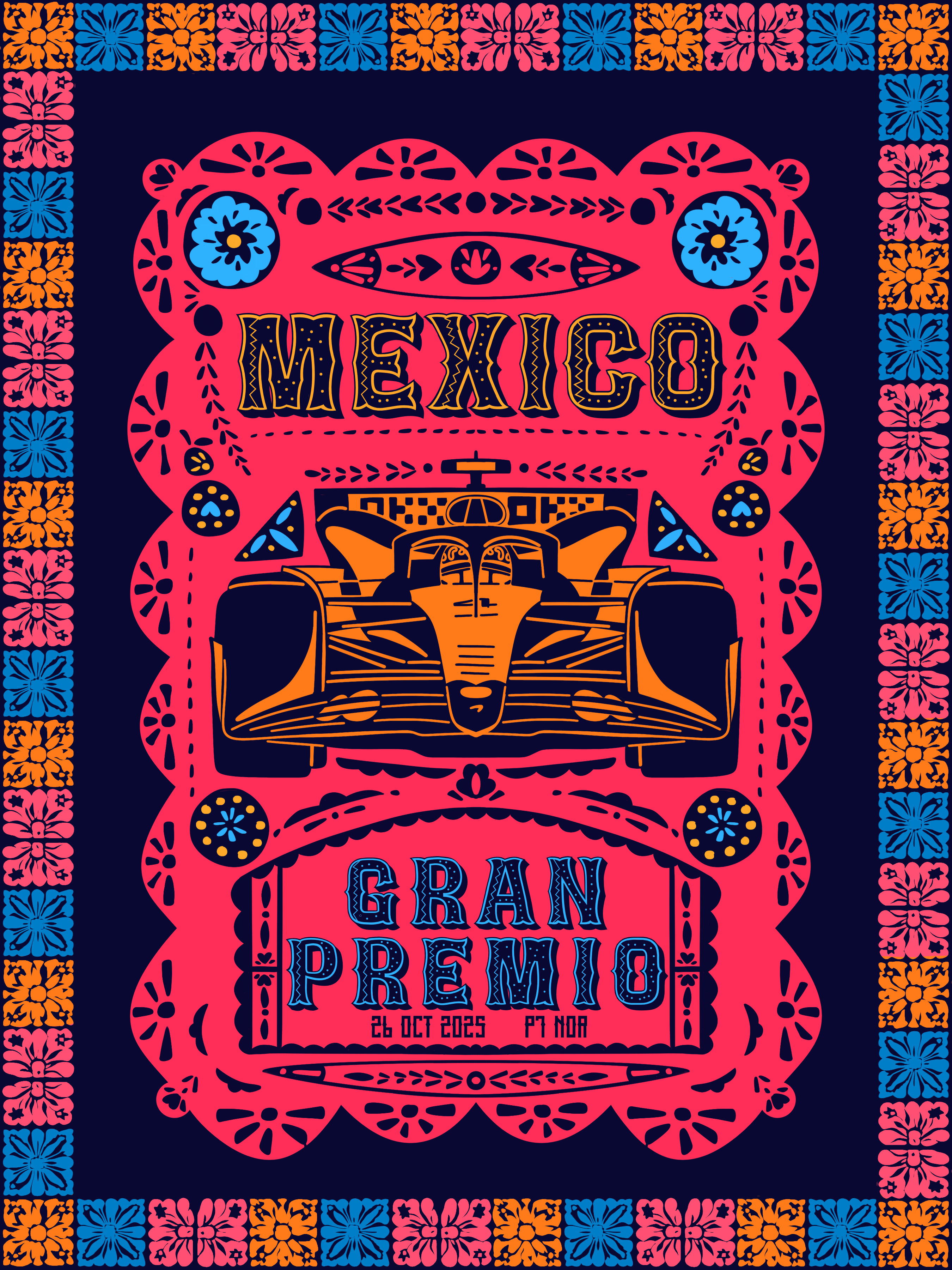 Mexico City Grand Prix poster